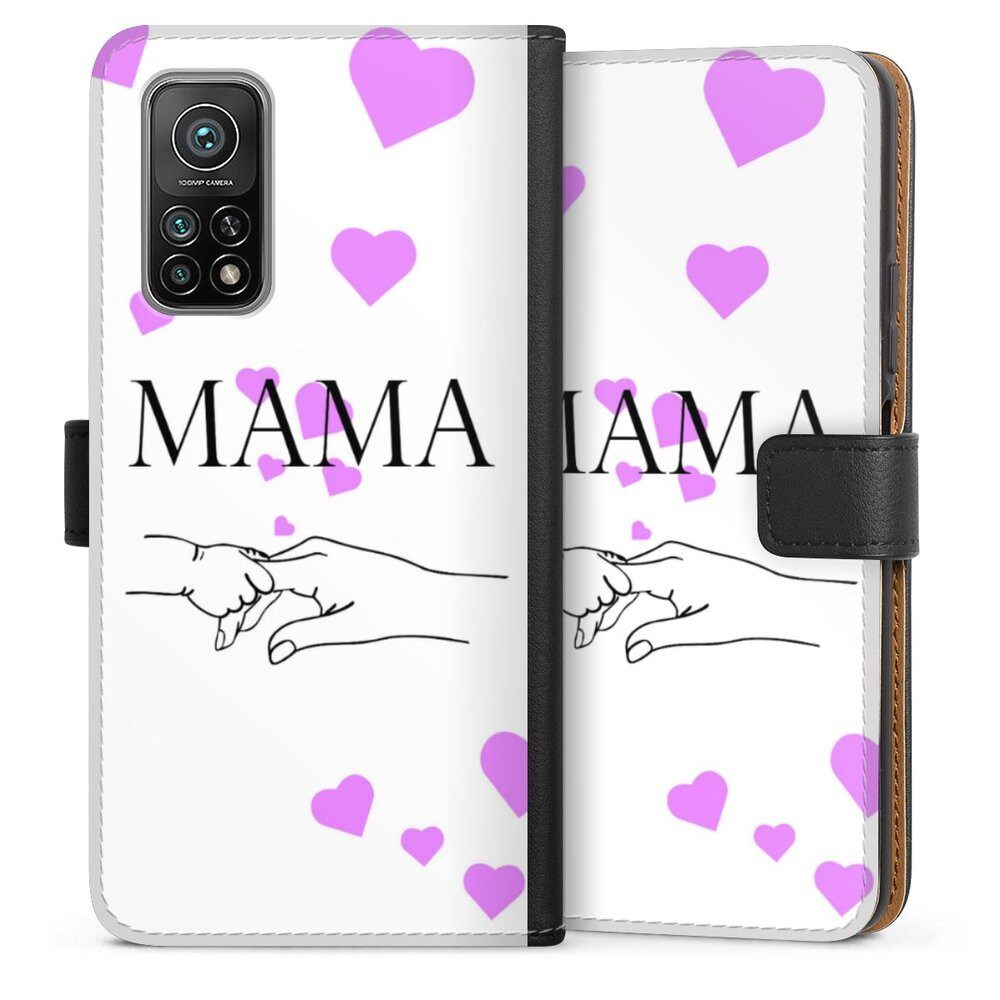 DeinDesign Handyhülle Muttertag Mama Familie Muttertag-Mama und kinder, Xiaomi Mi 10T Pro 5G Hülle Flip Case Klapphülle Handytasche Leder
