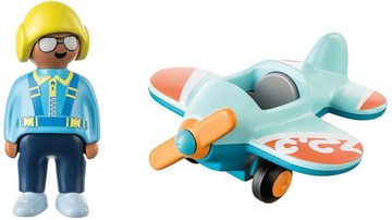 Playmobil® Konstruktions-Spielset Flugzeug (71159), Playmobil 1-2-3, (2 St), Made in Europe