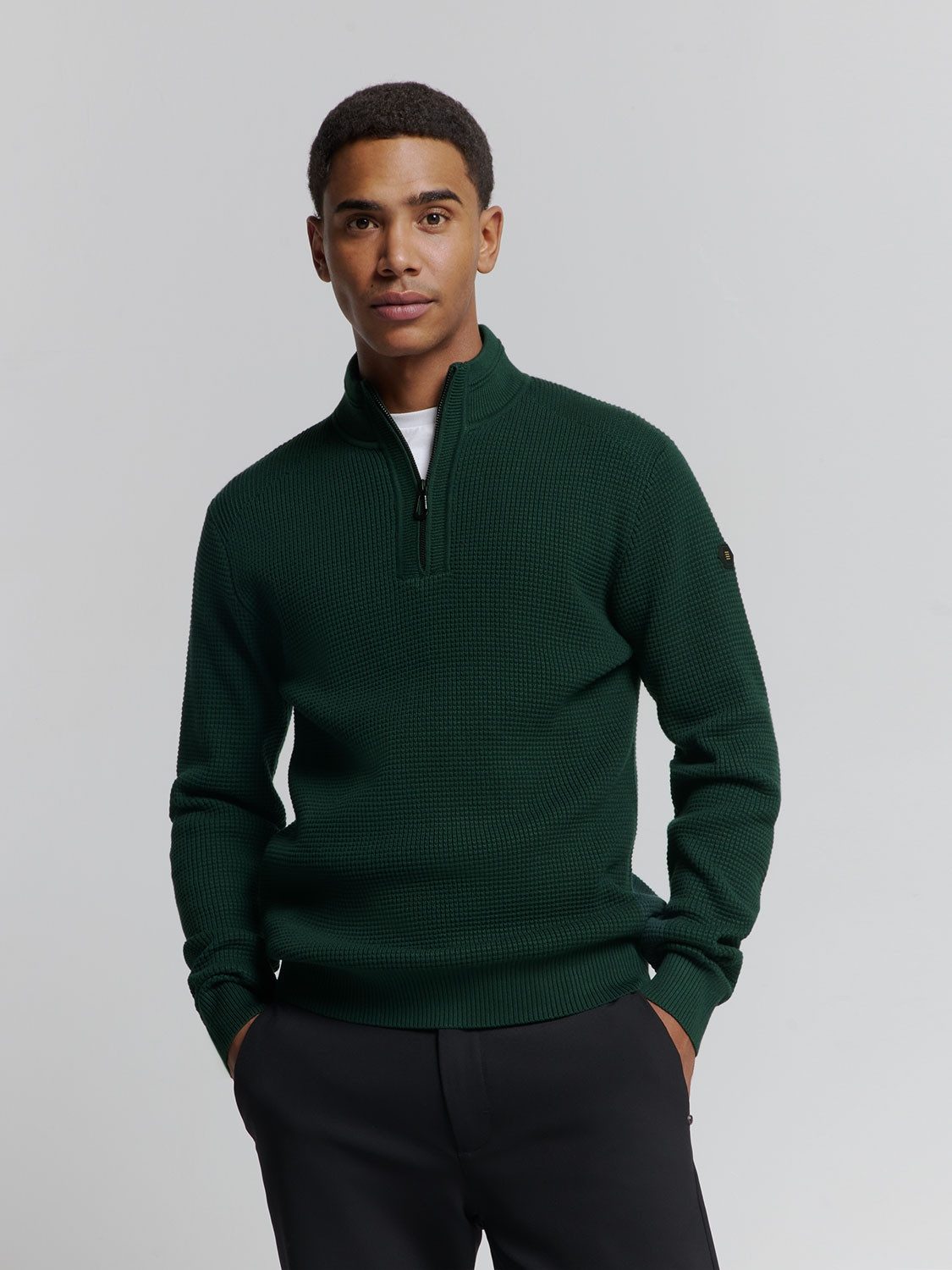 NO EXCESS Stehkragenpullover mit Zipper günstig online kaufen