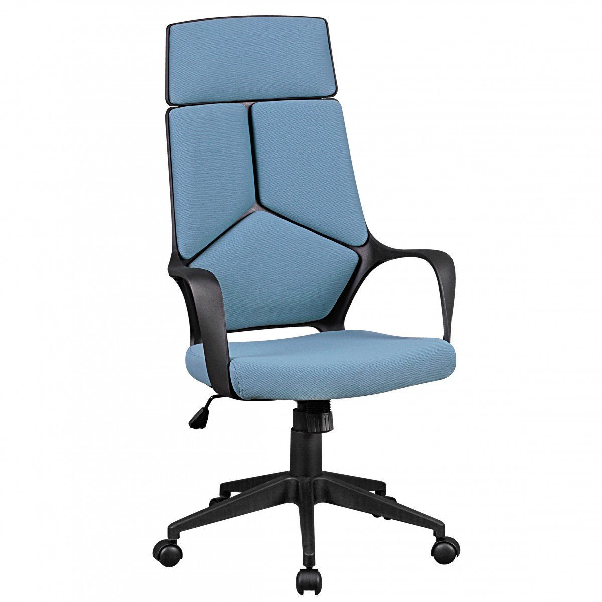 TECHLINE Stoffbezug Chefsessel furnicato Design Schreibtischstuhl Blau Bürostuhl