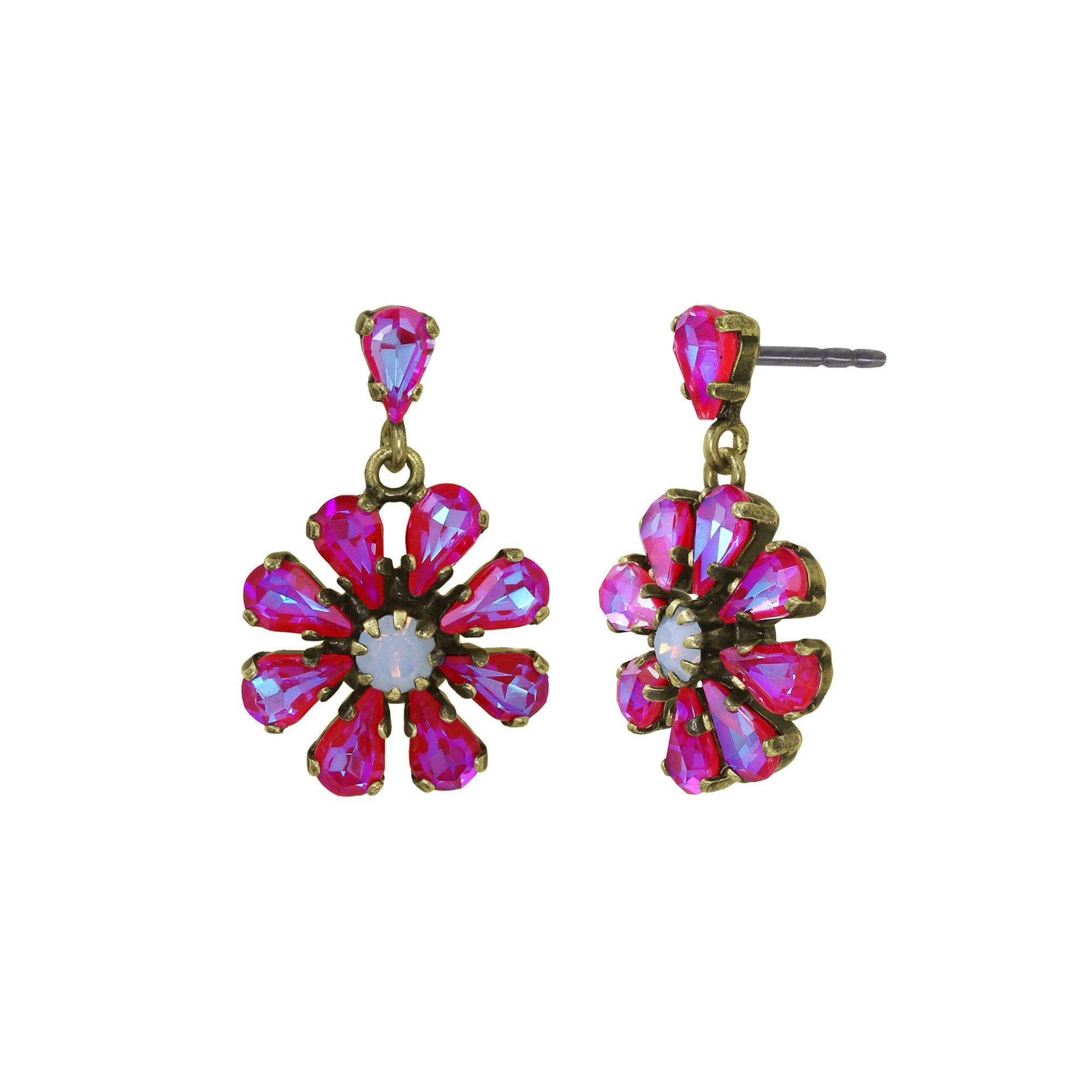 KONPLOTT Paar Ohrhänger KONPLOTT Ohrstecker Twisted Blossom – Blüten-Design, Messing-Optik