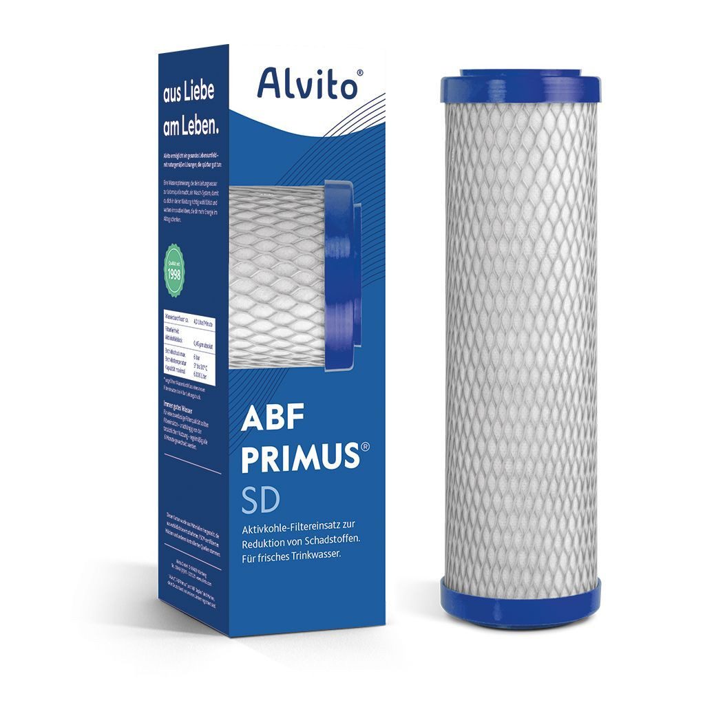 Alvito Aktivkohlefilter, Wasserfilter ABF Primus SD - Aktivkohle Blockfilter - 0,45 µm