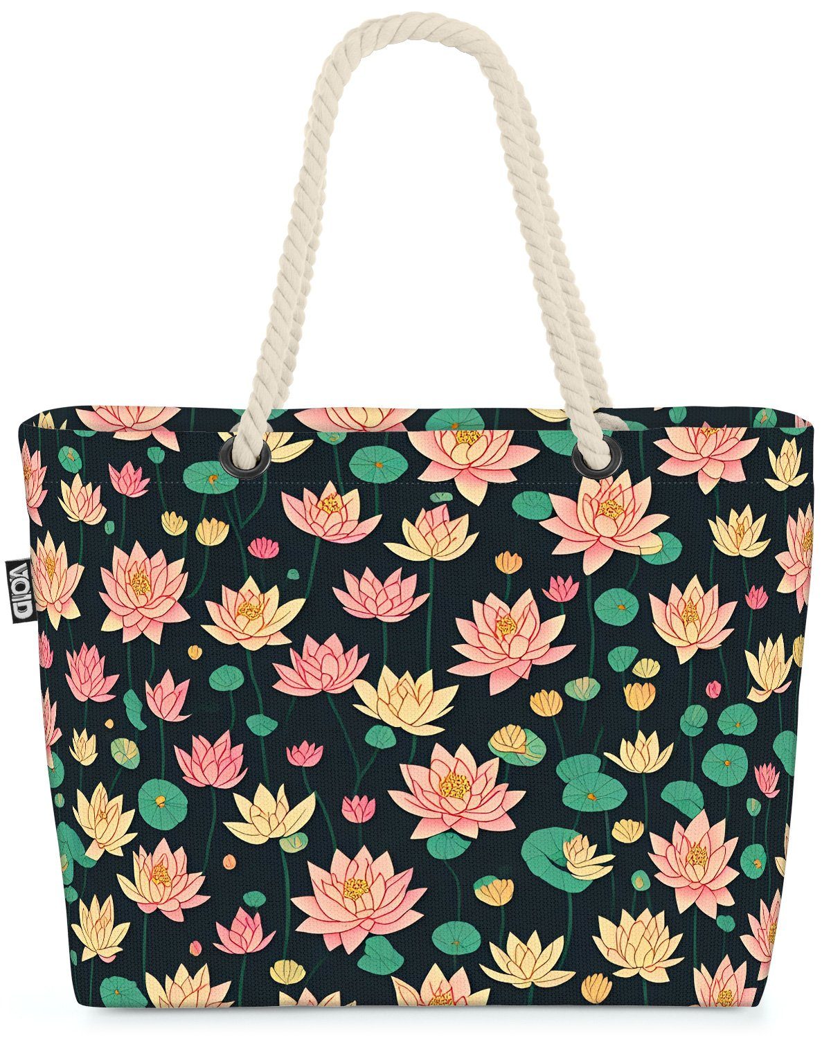 VOID Strandtasche (1-tlg), Wasserlilie Lilie Teichpflanzen Teichpflanzen gartenteich teich lilie | Strandtaschen