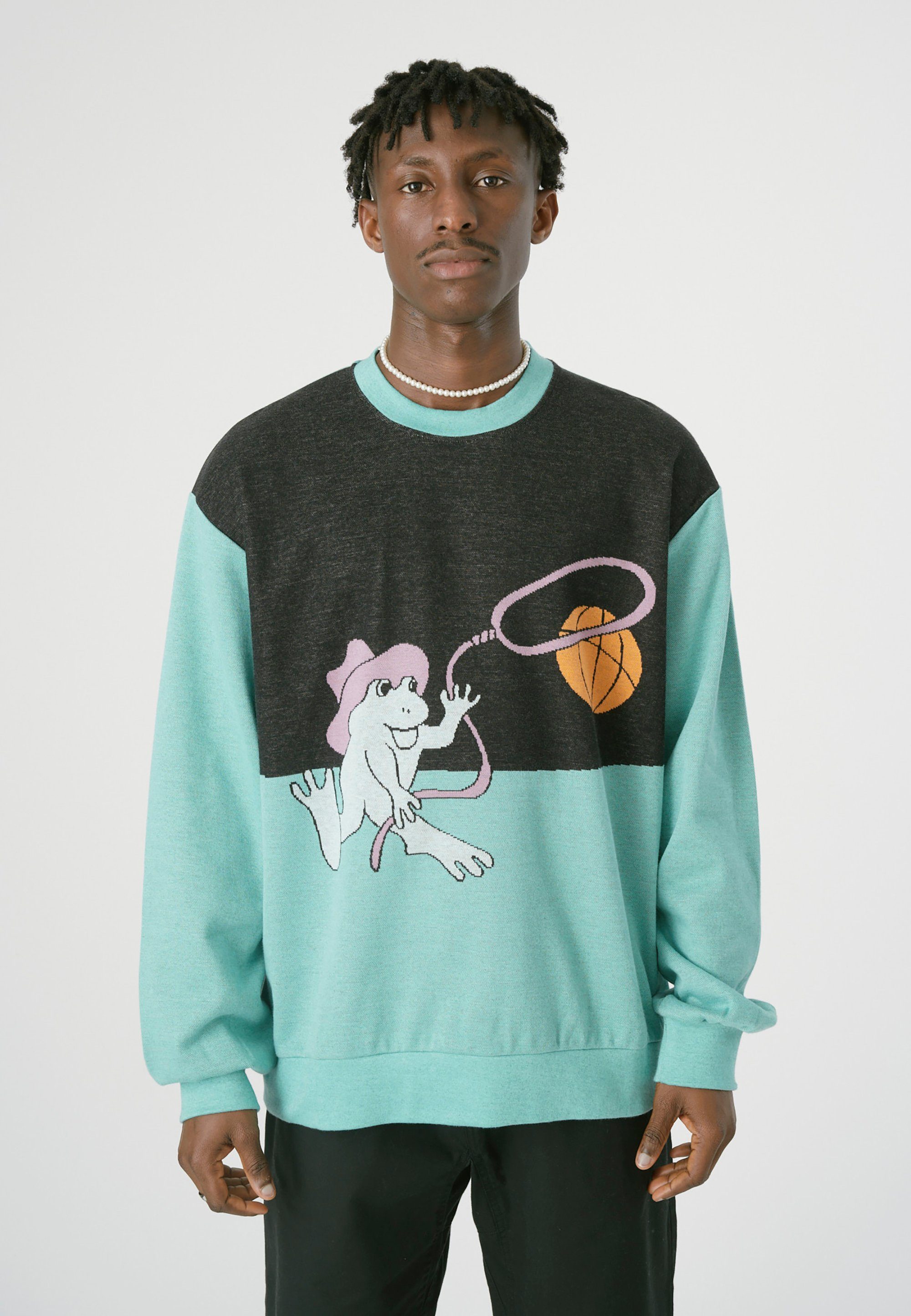 Cleptomanicx Sweatshirt Playoffs mit lockerem Schnitt, Aus reiner und ...