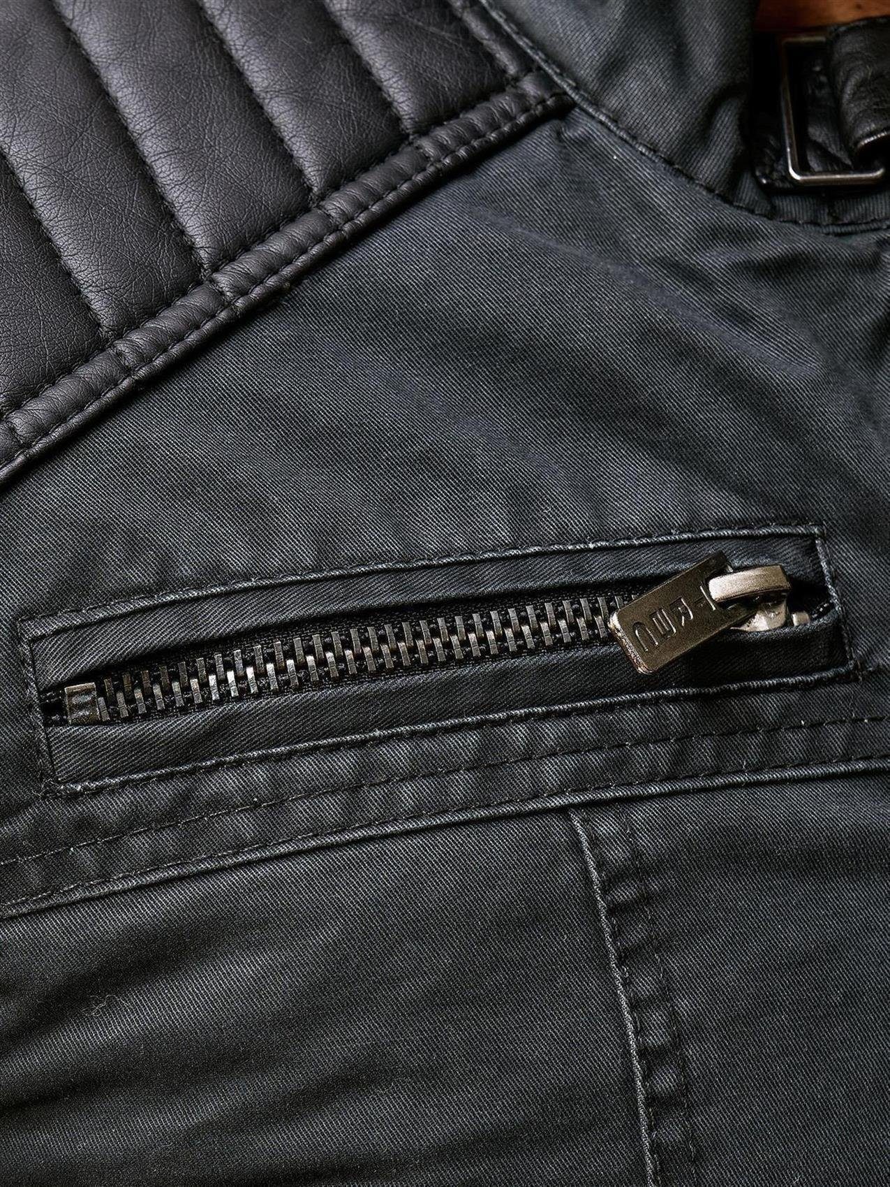 RedBridge Bikerjacke Baumwolle und Kunst-Leder Bikerjacke