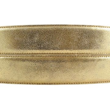 BELTINGER Ledergürtel Goldener Gürtel in Metall-Optik 4 cm - Metallic-Look 40mm - Metall-Le