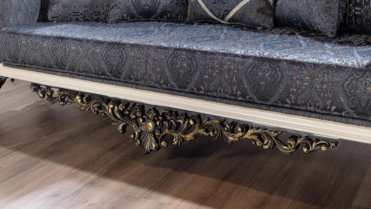 Europe Made Klassisch Stof Sofa Polster, Design 3-Sitzer In Wohnzimmer Sofas JVmoebel Luxus Sofa