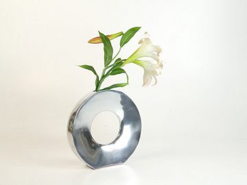 ARTRA Tischvase (1 St), Aluminum Vase "Rund" (Größe: L) - Dekoration, Blumenvase und Tischvase