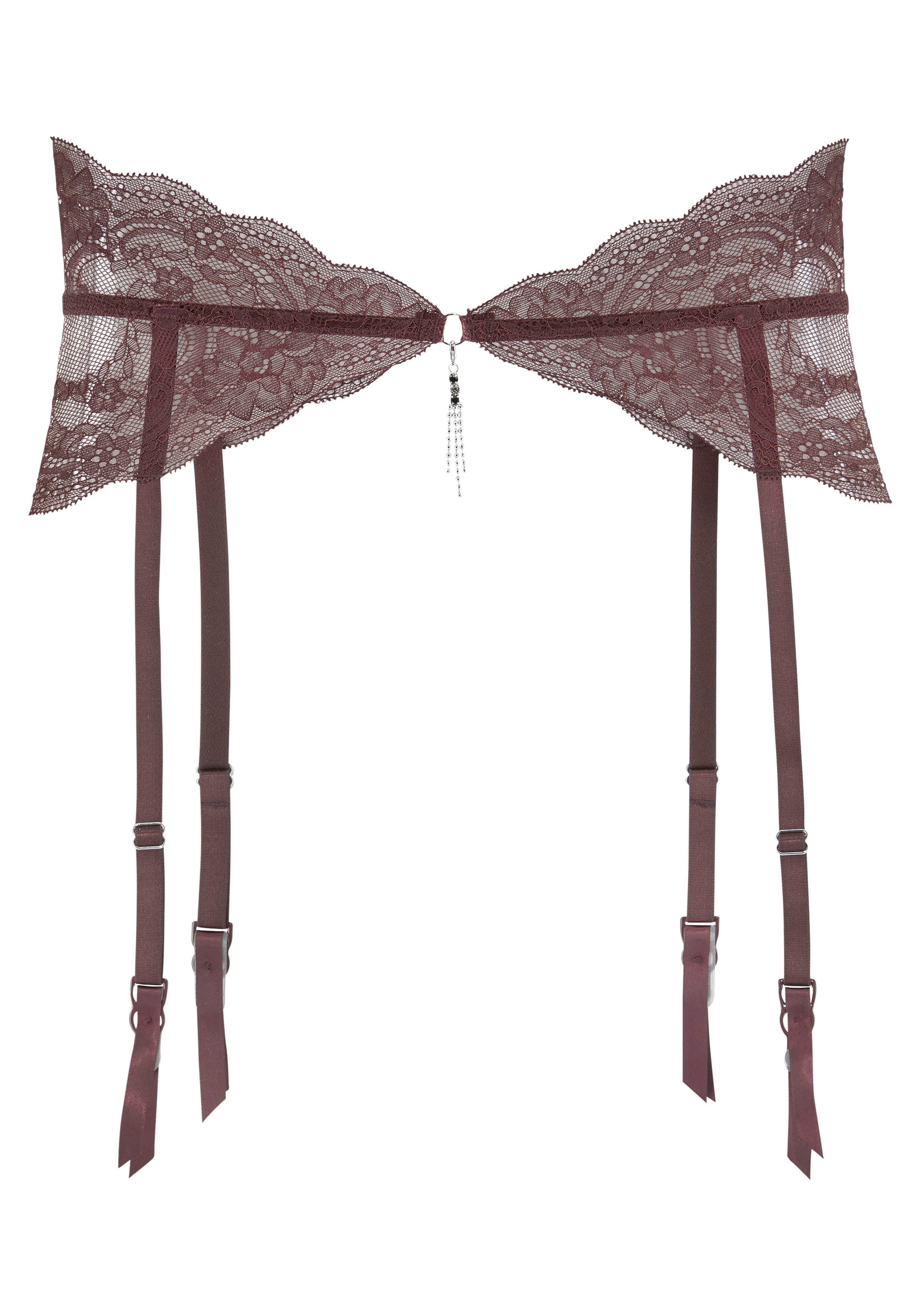 LASCANA Strapsgürtel, aus floraler Spitze in transparenter Optik, verführerische Dessous. Reduzierter Preis € 16,99. Unverbindliche Preisempfehlung € 22,99