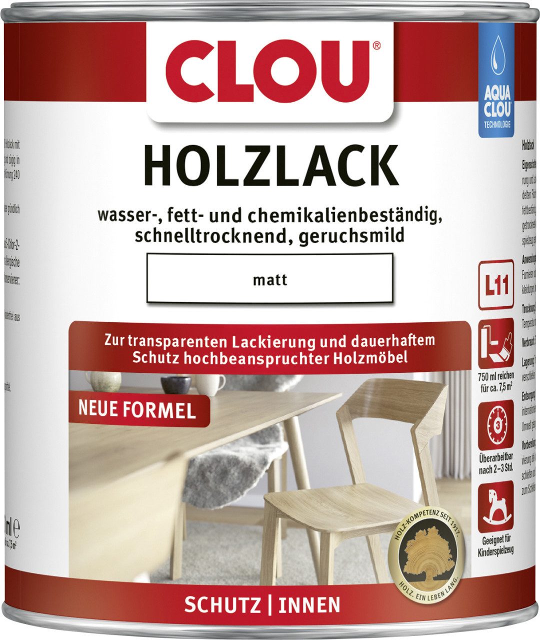 Aqua Clou Holzlack Aqua Clou Holzlack 750 ml matt transparent