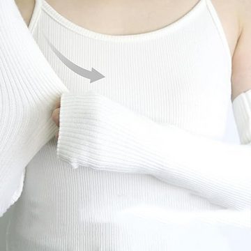 Lubgitsr Armstulpen Fingerlose Armstulpen für Frauen Winter Dehnbare Handschuhe (1-St)