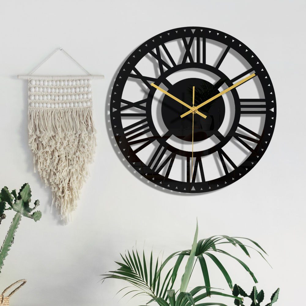 geräuschlos Wanduhr Montagesatz) (Minimalistisches mit Familien Wanduhr Wohnzimmer-Wanduhr, exquisite Heimdekor Uhr, Dekorative