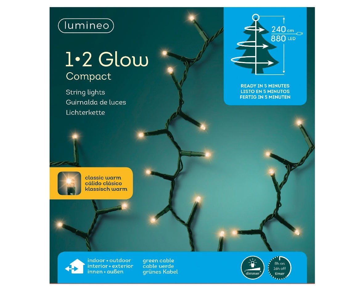 Lumineo LEDLichterkette »Lumineo Lichterkette 12 Glow Compact 880 LED