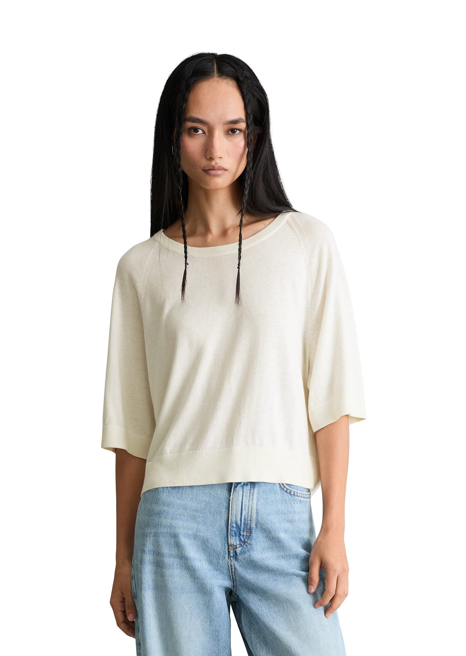 Marc O'Polo DENIM Strickpullover aus weichem Organic-Cotton-Modal-Mix