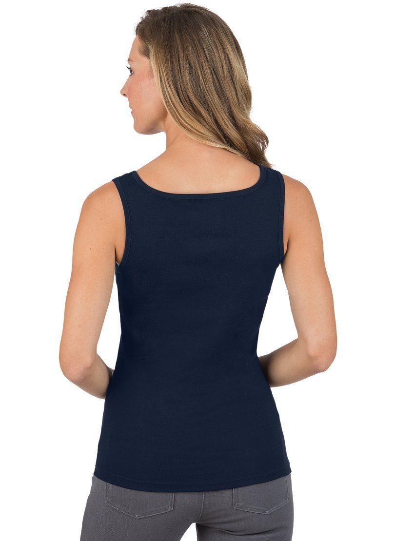 Trigema Tanktop TRIGEMA Trägershirt mit Kristallsteinen (1-tlg)