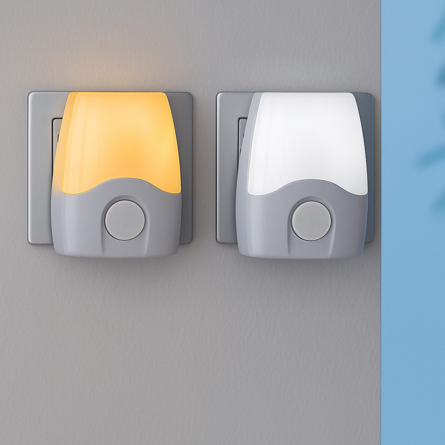 MeLiTec LED Nachtlicht, 2er-Set, einstellbare Lichtfarbe, Steckdose, Dämmer günstig online kaufen