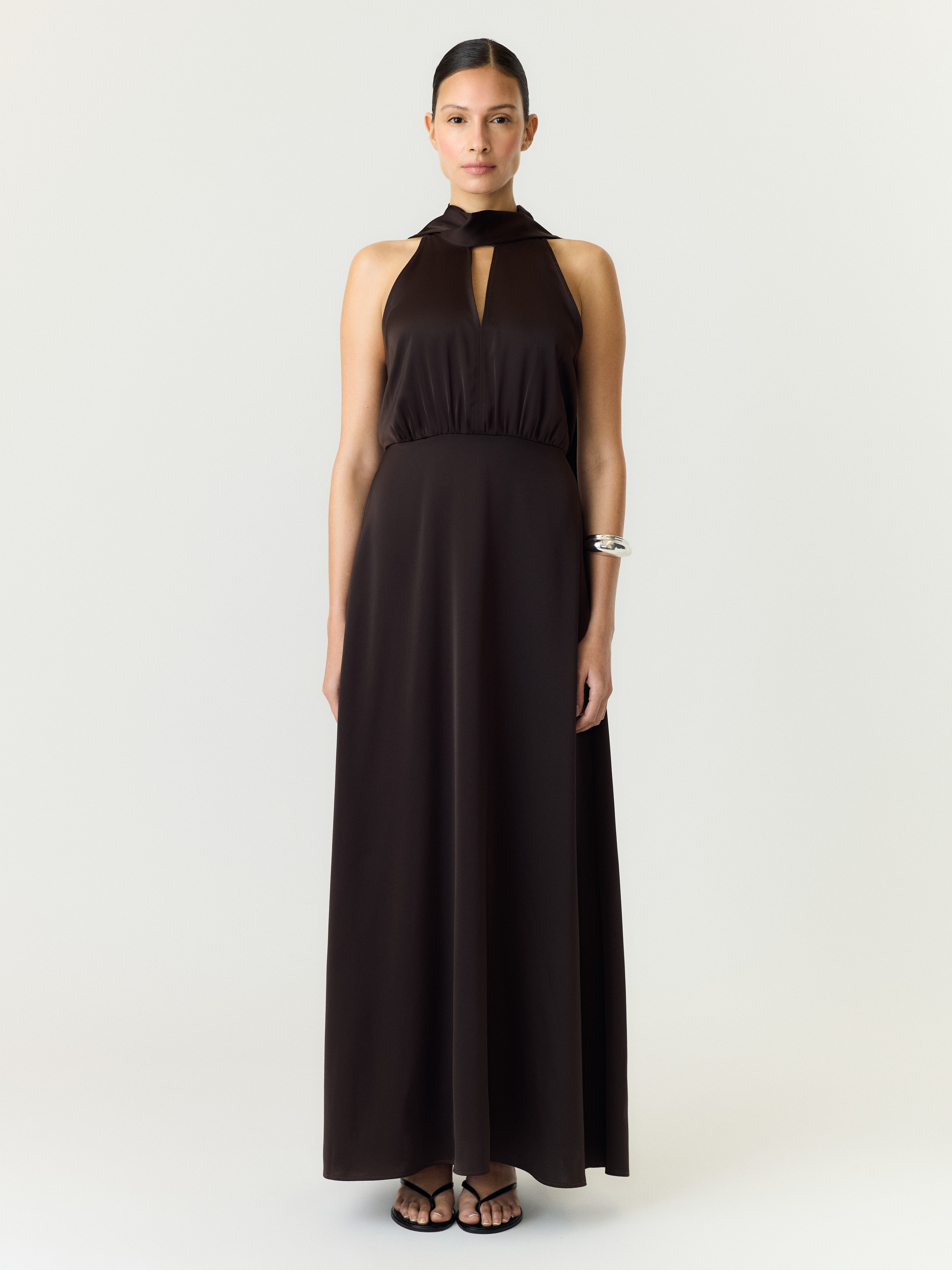 Y.A.S Maxikleid YASTHEA SL MAXI DRESS S. NOOS Materialmix, regular fit