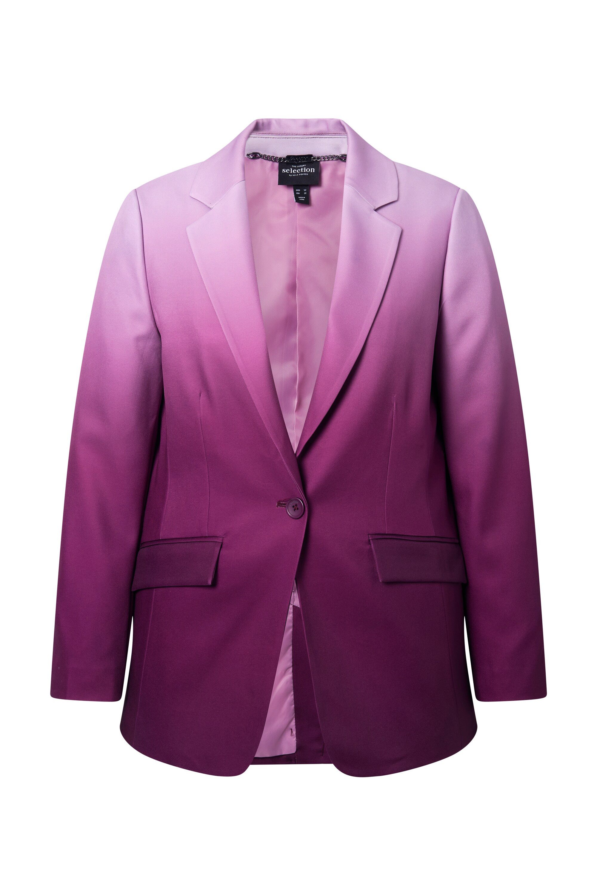 Ulla Popken Blusenblazer Blazer Farbverlauf Reverskragen Komplettfutter