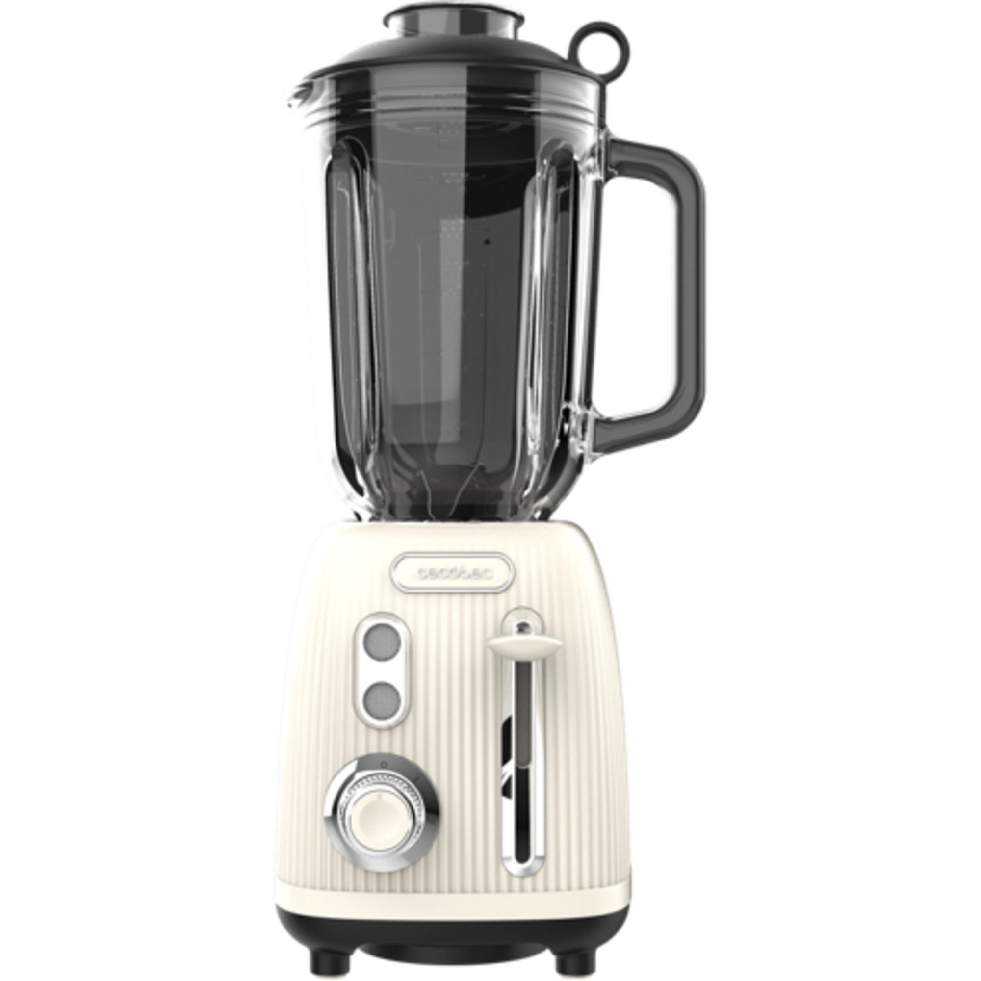 Cecotec Küchenmaschine Standmixer Power Black Titanium RetroBeige, 1200 W