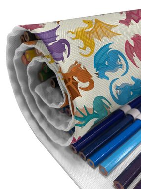 Abakuhaus Federmäppchen langlebig und tragbar Segeltuch Stiftablage Organizer, Drachen Kinder-Muster Farbige
