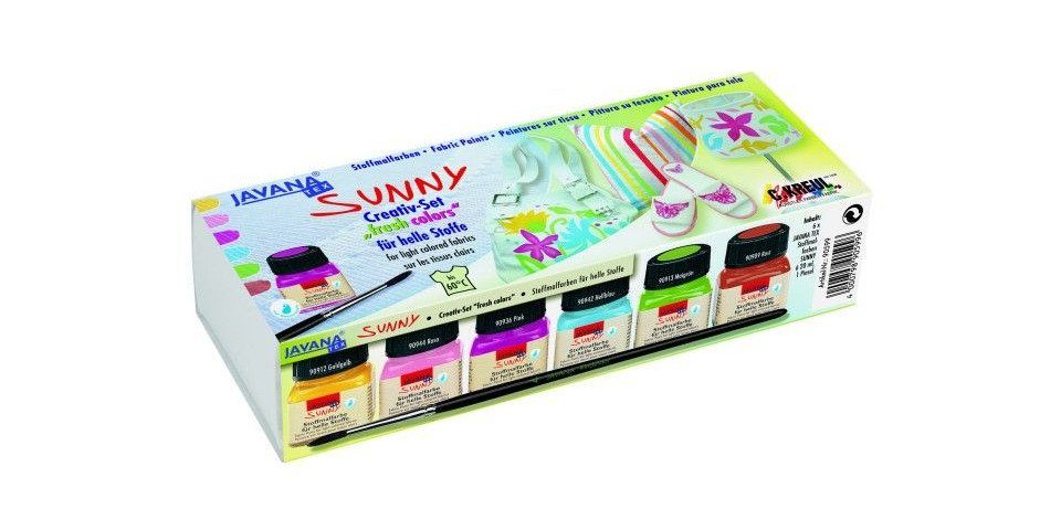 Kreul Textilfarbe Kreul Javana Stoffmalfarben für helle Stoffe Set