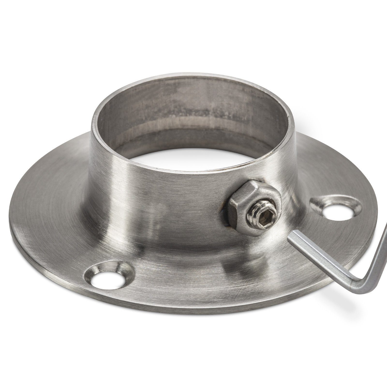 SO-TECH® Garderobenstange Garderobenstange Schrankstange Edelstahl rund Ø 25 mm, (2 St), Schrankstangenlager CIRCLE – Bild 3 von 4