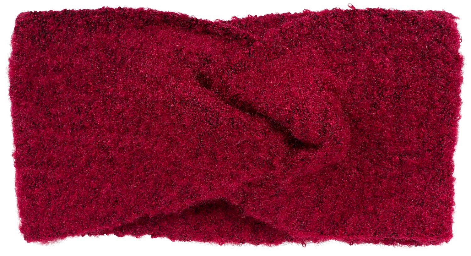 Stirnband (1-St) Stirnband Feinstrick Knoten Bordeaux-Rot meliert mit styleBREAKER Twist