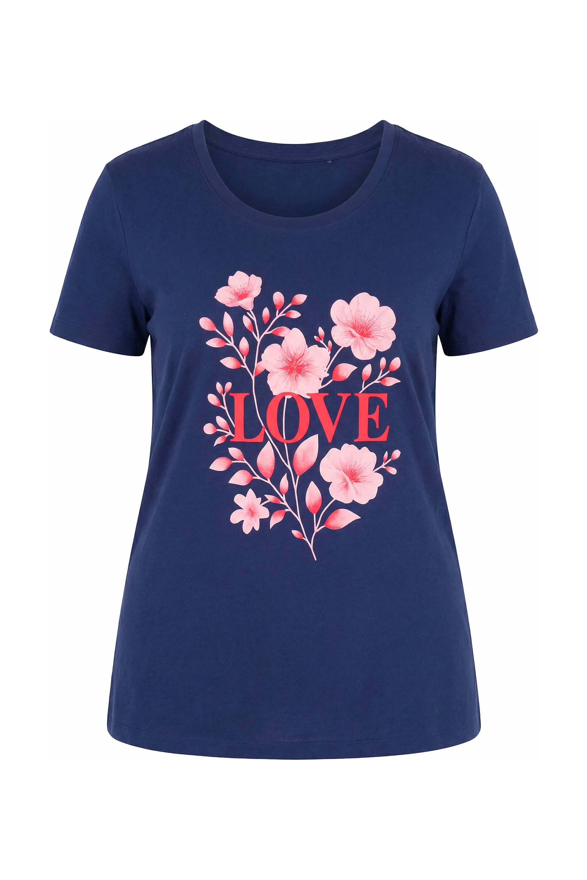 MIAMODA T-Shirt T-Shirt bequeme Passform LOVE Motiv