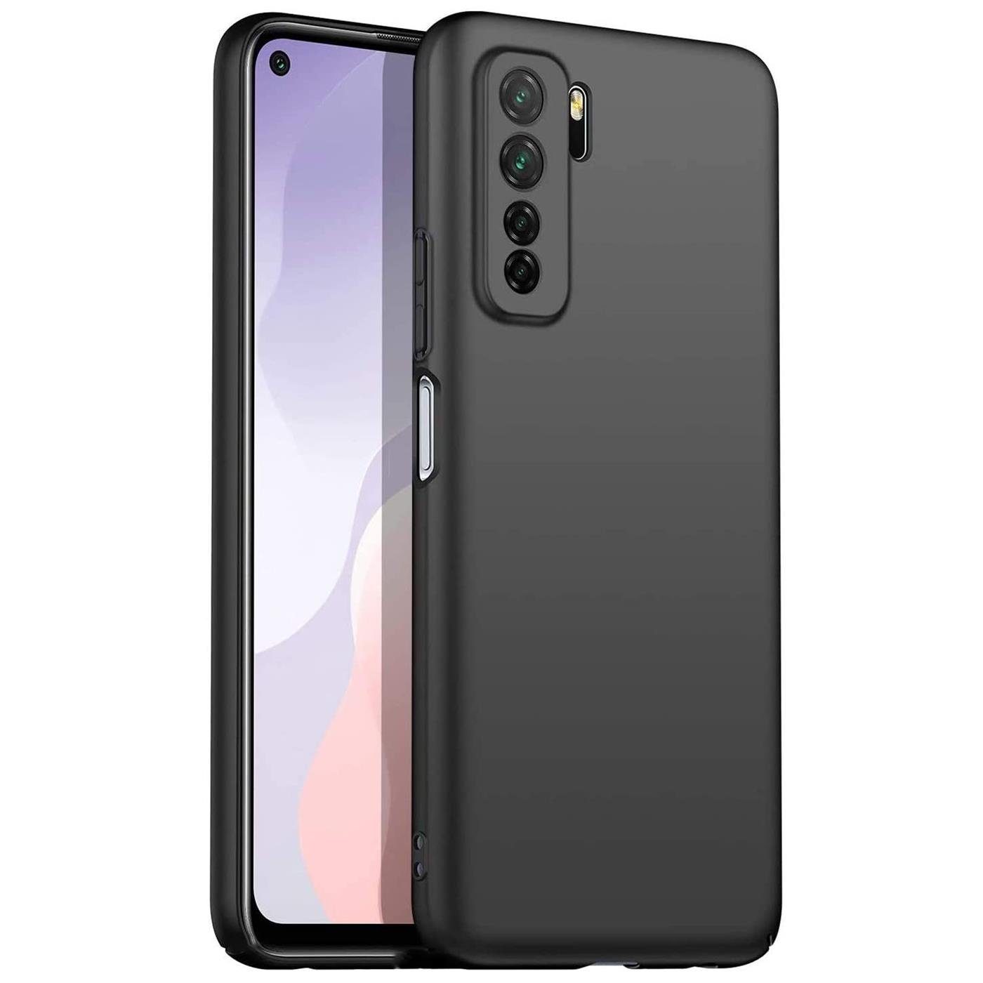 CoolGadget Handyhülle Black Series Handy Hülle für Huawei P40 Lite 5G 6,5 Zoll, Edle Silikon Schlicht Robust Schutzhülle für Huawei P40 Lite 5G Hülle