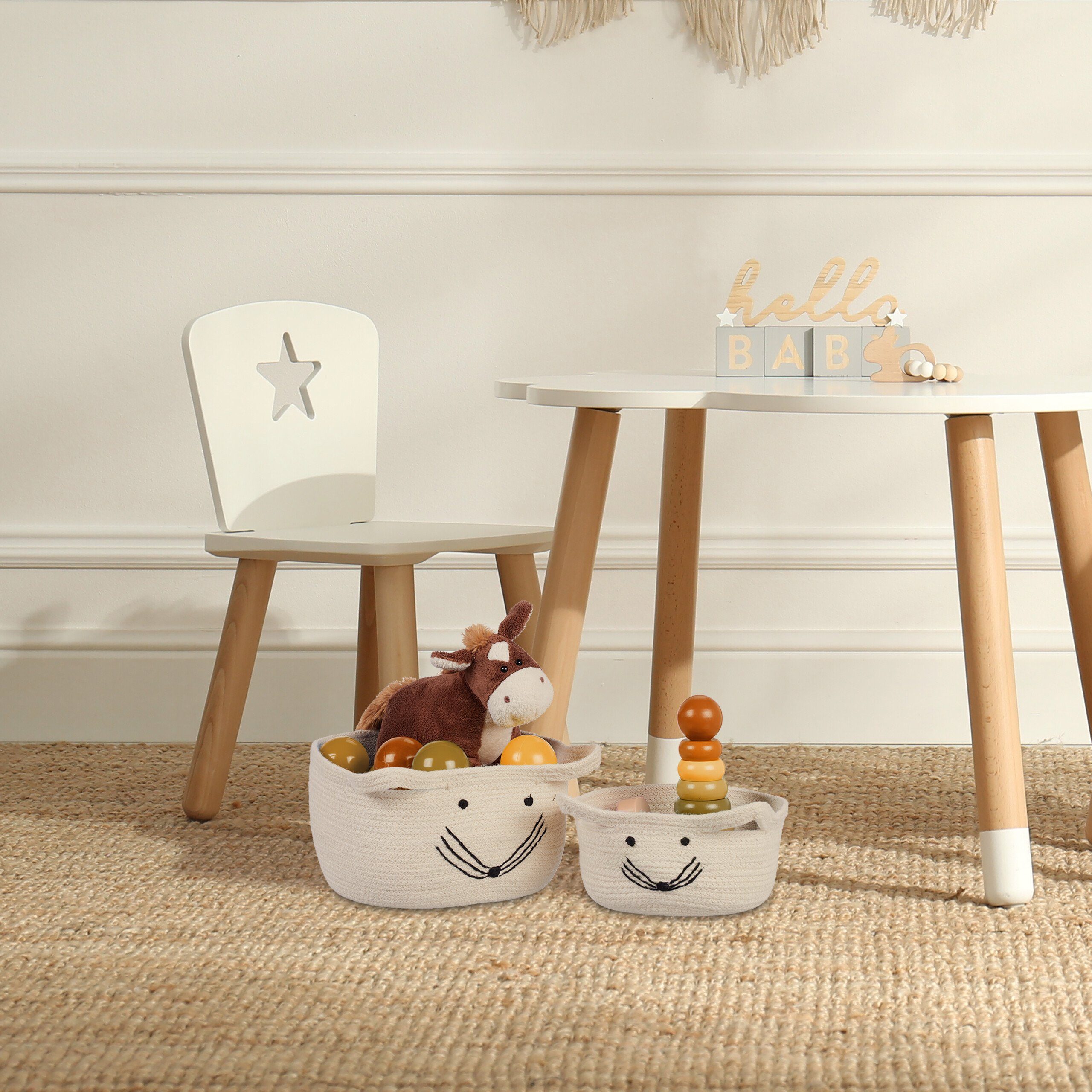 relaxdays Aufbewahrungskorb 3er Set günstig online kaufen