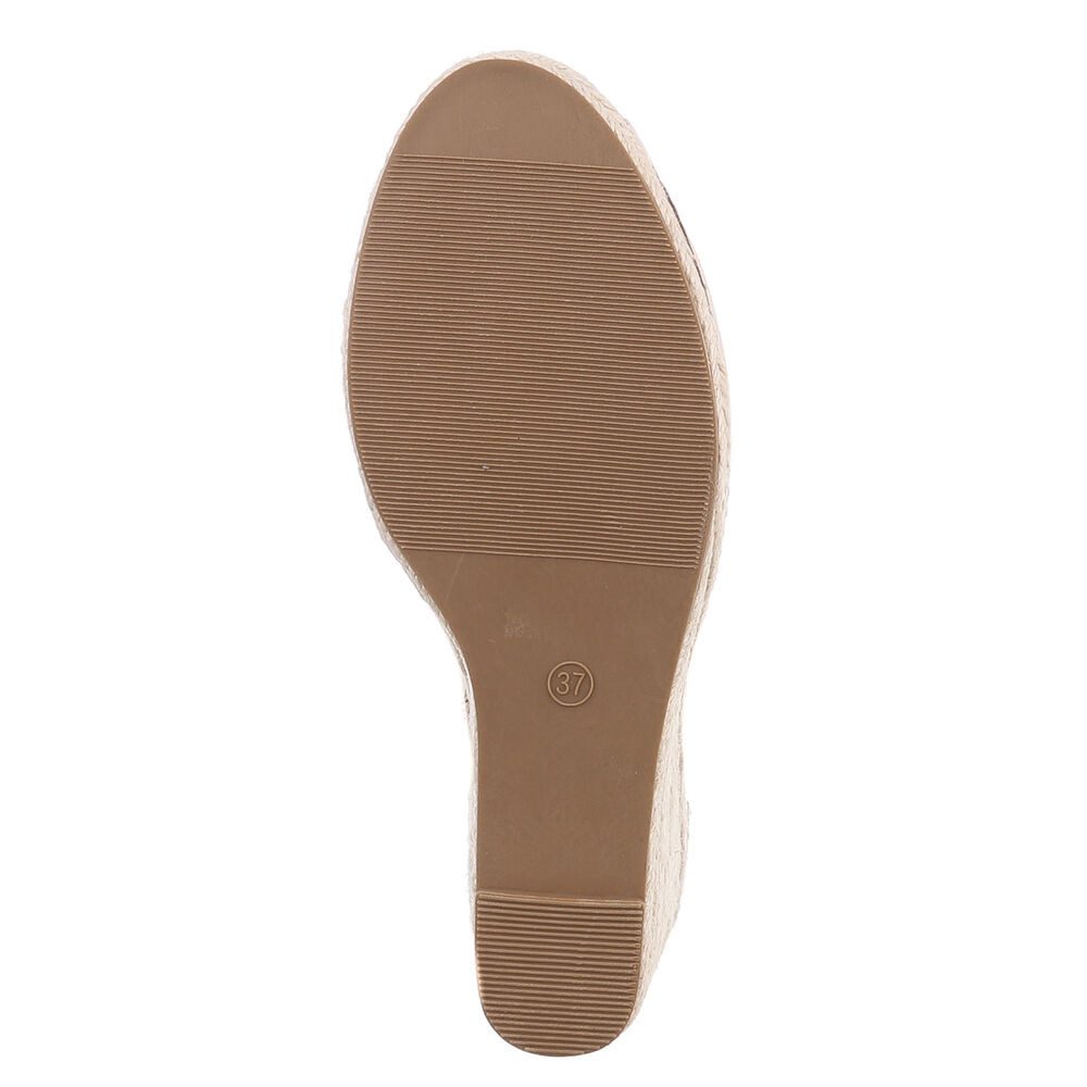 Ital-Design Stylische Wedges mit Komfort und Stil Peeptoepumps (89322673) Keilabsatz/Wedge Keilsandaletten in Dunkelblau – Bild 3 von 5