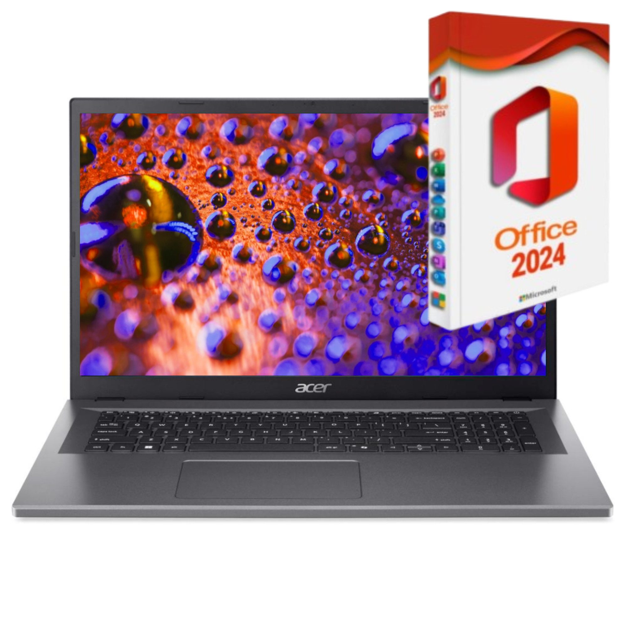 Acer Aspire Go 17, Intel Core 3-N355, 8GB DDR5 Ram, + MS Office 2024 Pro Notebook (44 cm/17.3 Zoll, Intel Intel Core 3 N355, Intel Grafics, 8 GB, 256 GB SSD, Windows 11 Pro 64Bit + MS Office 2024 Pro)