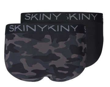 Skiny Slip Doppelpack Herren Slips (2-St) elastische Baumwoll Qualität