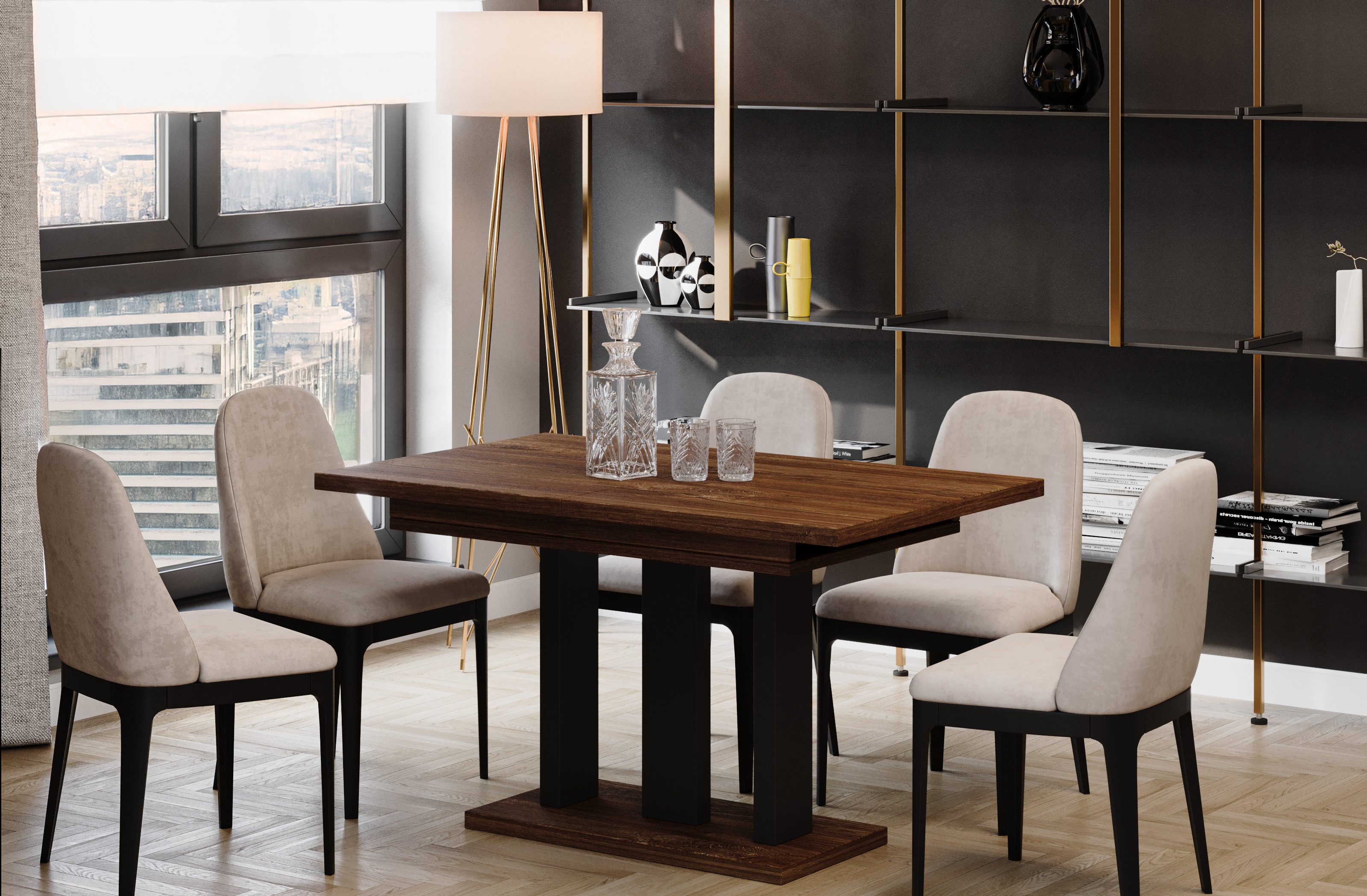 Endo-Moebel Esstisch Appia Esstisch 130–210cm ausziehbar für 8 Personen Tis günstig online kaufen