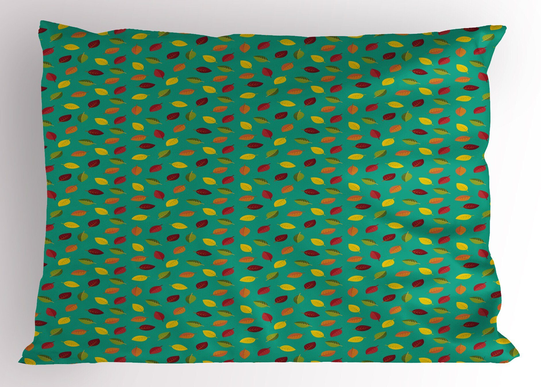 Kissenbezüge Dekorativer Queen Abakuhaus Stück), (1 Blatt-Muster Gedruckter Size Kontinuierliche Herbstlaub Kopfkissenbezug