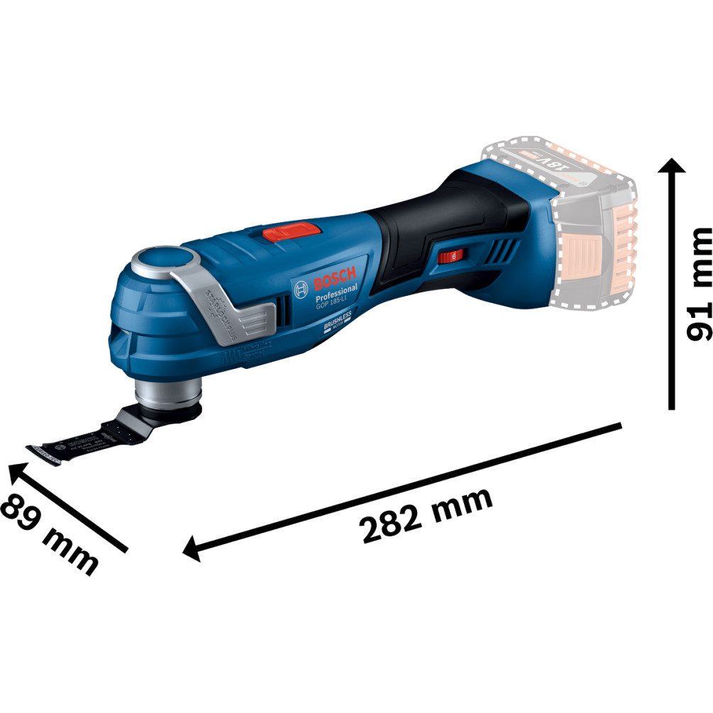 BOSCH Akku-Multifunktionswerkzeug GOP 18V-34 Professional Multi Cutter Oszillation, 18 V, 18 V V
