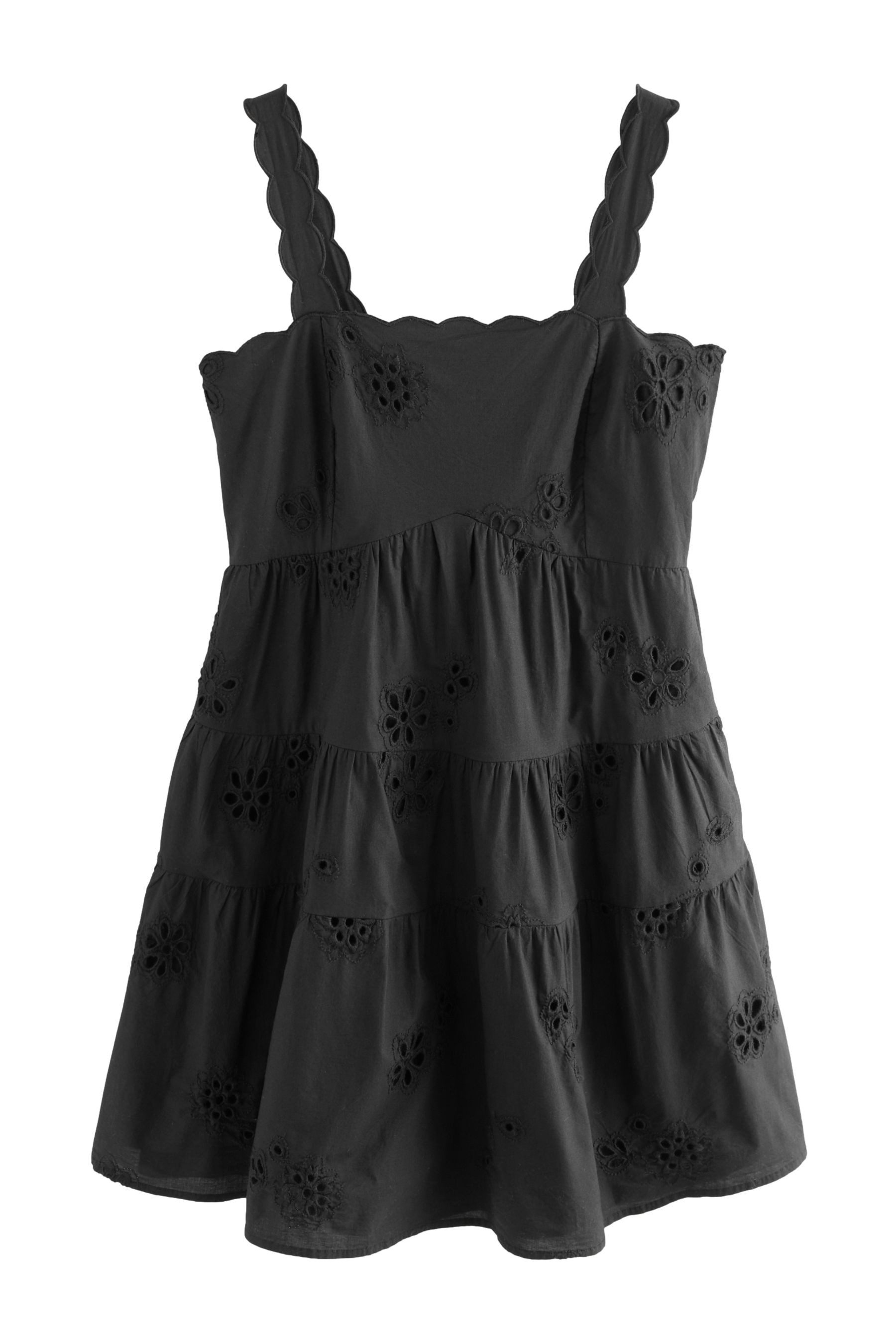 Next Minikleid Gestuftes Minikleid mit Stickereien günstig online kaufen