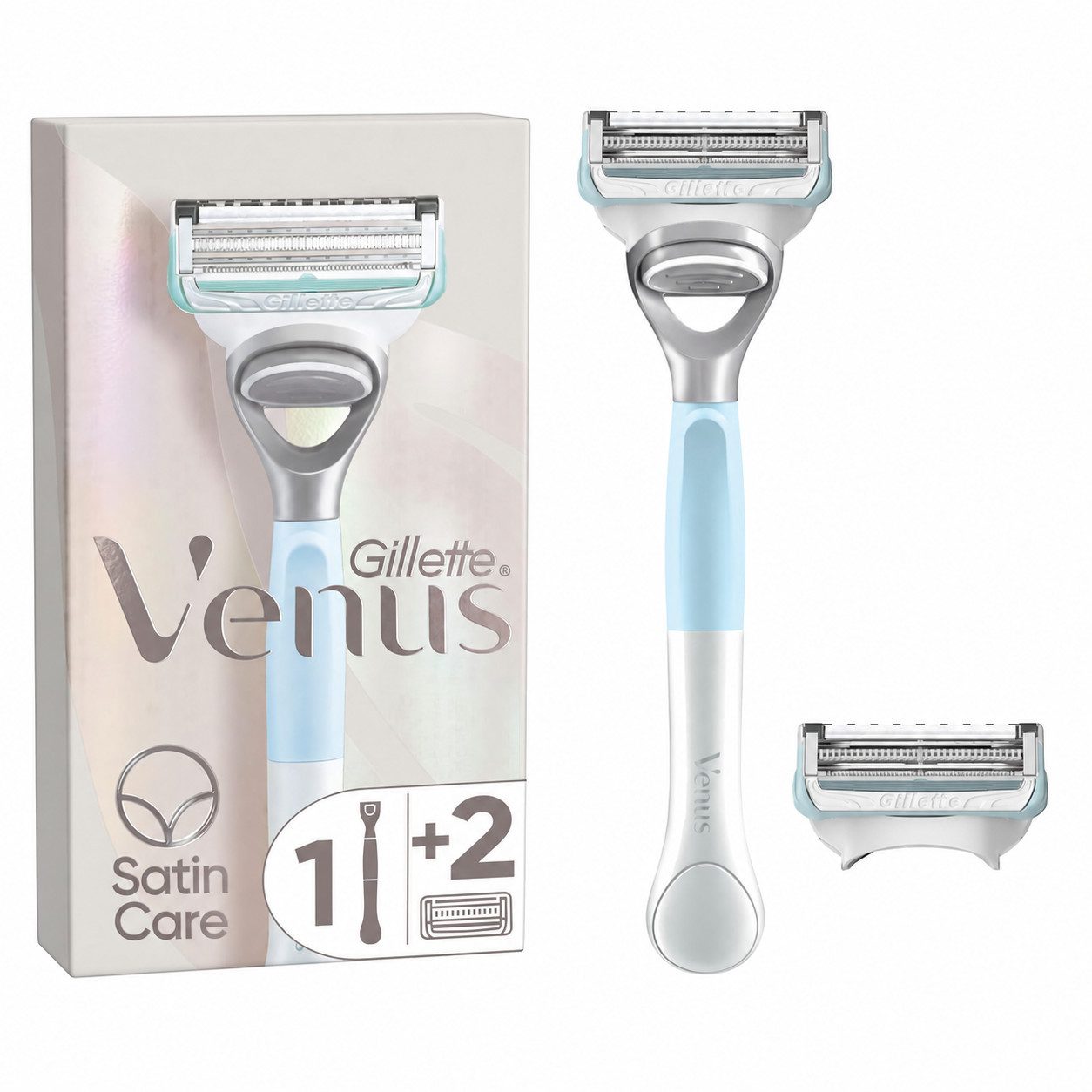 Gillette Venus Nassrasierer Rasierer Damen für den Intimbereich inkl. 2 Ersatzklingen, 3-tlg.
