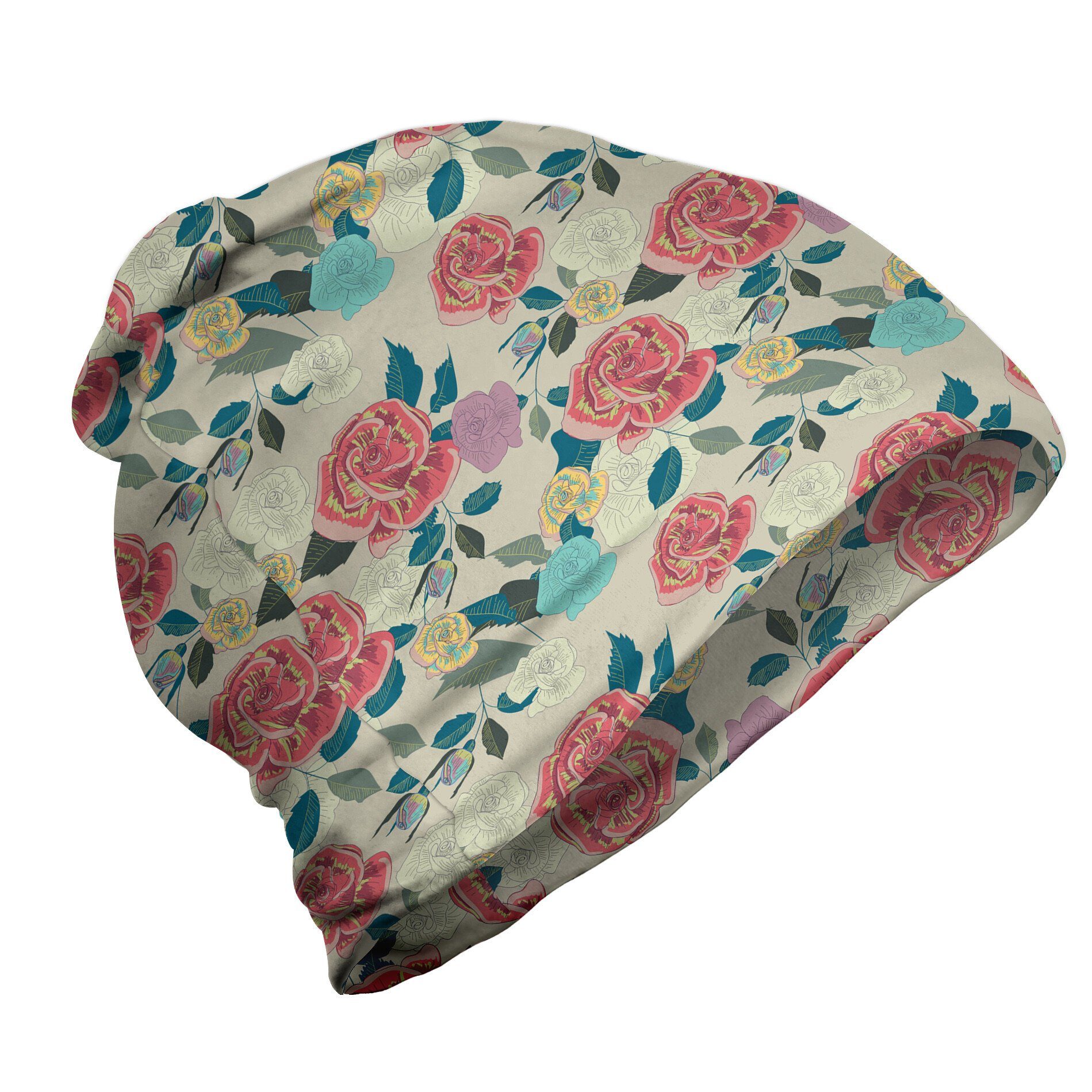 Abakuhaus Beanie Wandern Bunte mit Freien Blumen im Roses Blumen Grown