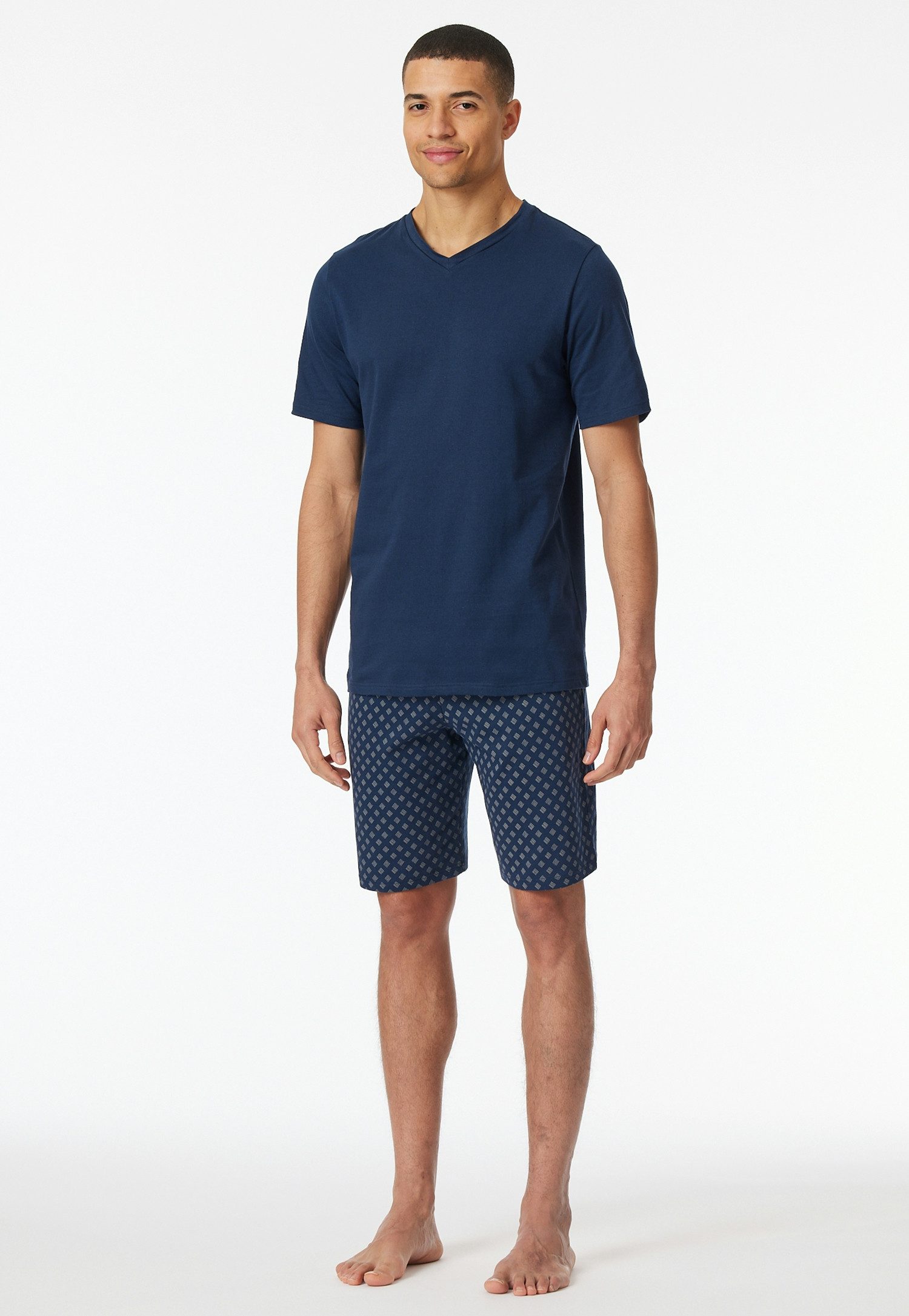 Schiesser Shorty Casual Essentials (2 tlg) mit V-Ausschnitt