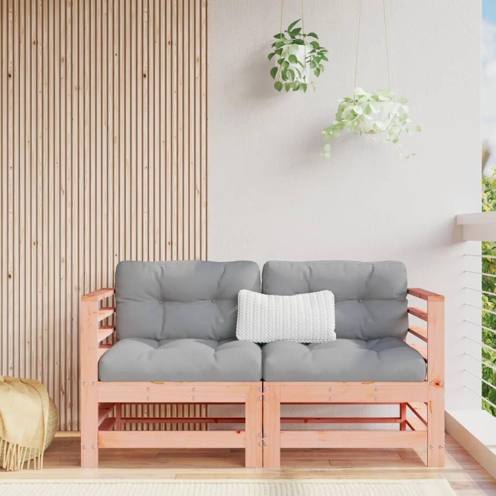 vidaXL Gartenlounge-Eckteil, Ecksofas mit Kissen 2 Stk. Massivholz Douglasie