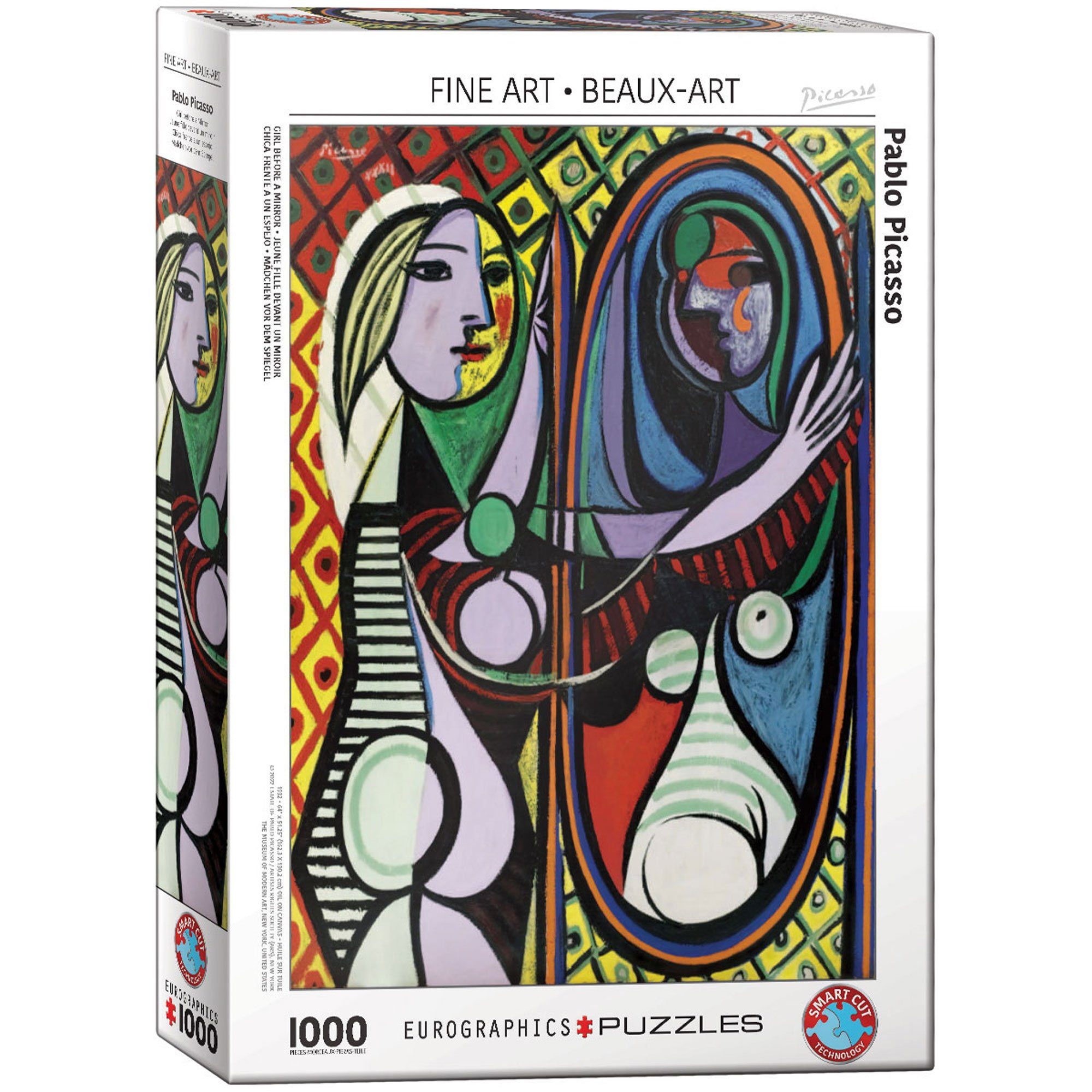 Puzzle 1000 Teile Puzzle - Puzzle - Picasso - Mädchen vor dem Spiegel, Puzzleteile