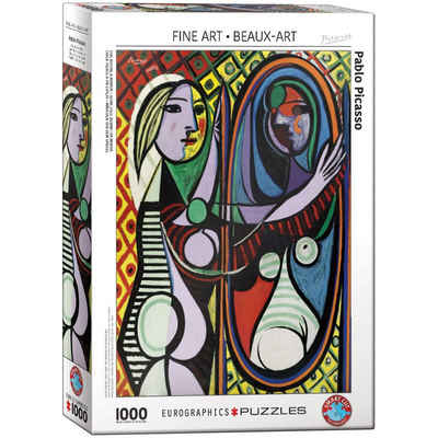 empireposter Puzzle Picasso - Mädchen vor dem Spiegel - 1000 Teile Puzzle 68x48 cm, Puzzleteile