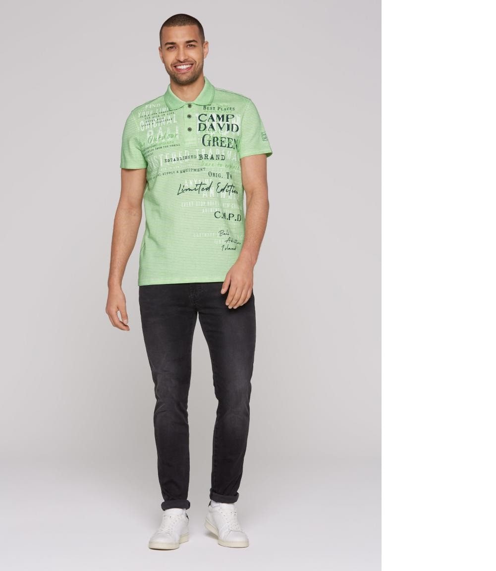 CAMP DAVID Poloshirt Gestreiftes Polo mit Prints und Stickereien leger gesc günstig online kaufen