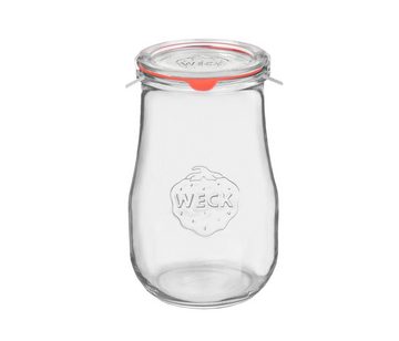 MamboCat Einmachglas 6er Set Weck Gläser 1750ml Tulpengläser Glasdeckel Einkochring Klammer, Glas