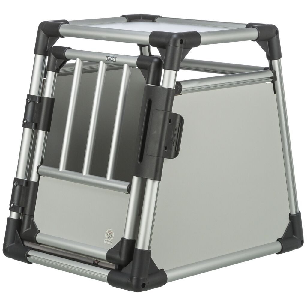 TRIXIE Tiertransportbox Transportbox, Aluminium - hellgrau/silber - 46 × 56 × 60 cm