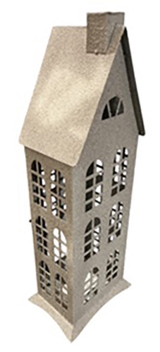 finehomegarden Kerzenlaterne Haus Windlicht Laterne Metall natur Gartenlate günstig online kaufen