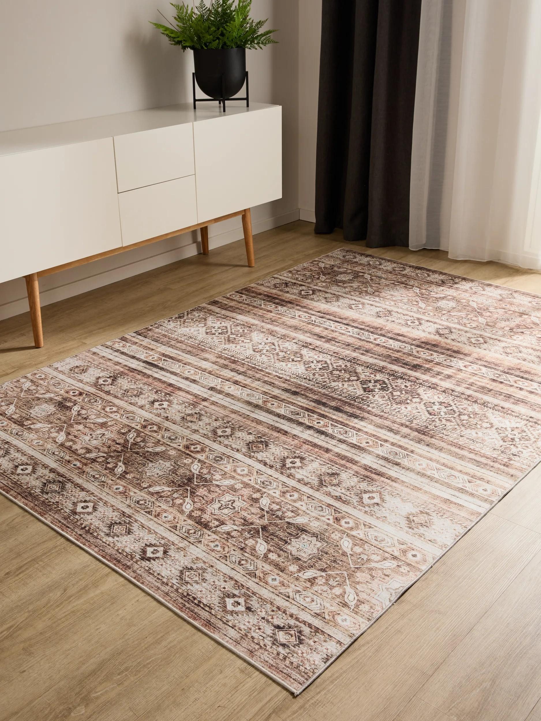 benuta Teppich George, rechteckig, Höhe: 5 mm, Vintage-Look, Kurzflor, Teppich Wohnzimmer, Schlafzimmer, Waschbar