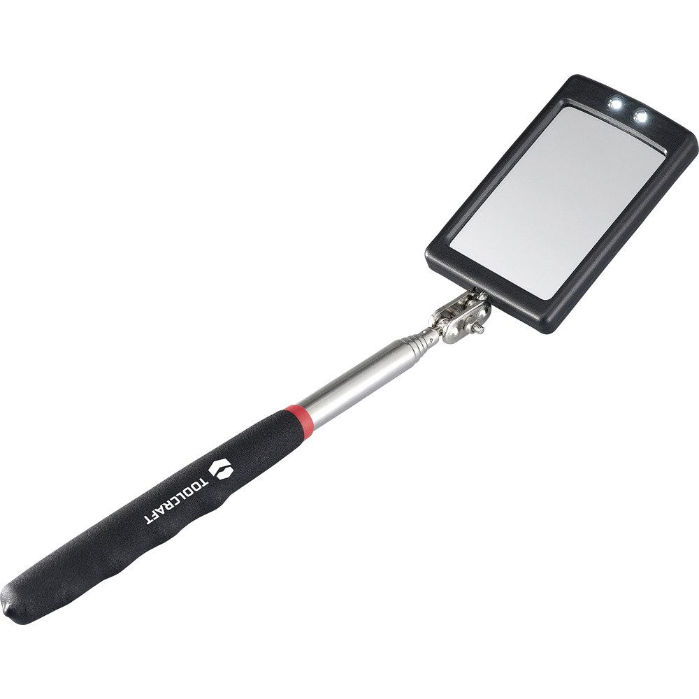 TOOLCRAFT Montagewerkzeug TOOLCRAFT Inspektionsspiegel mit Beleuchtung, ausziehbar Spiegel-Grö, B: 5.00 cm, L: 28.50 cm