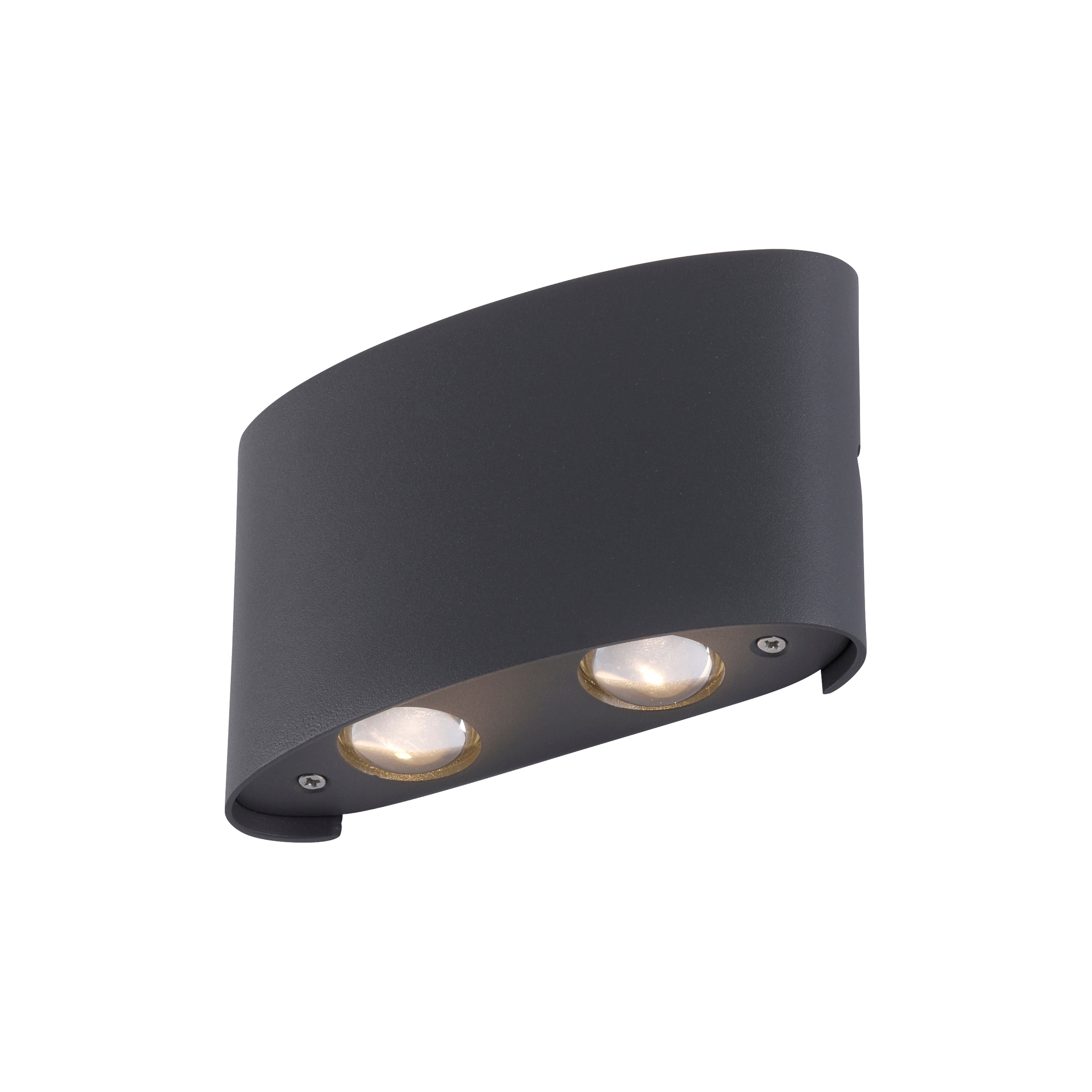 Paul Neuhaus Warmweiß, fest IP54, integriert, im Wandlampe Moderne Design LED LED, Außen-Wandleuchte schlichten IP54, CARLO, LED